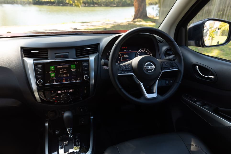 The Navara ST-X has an 8.0-inch media screen with Apple CarPlay and Android Auto.