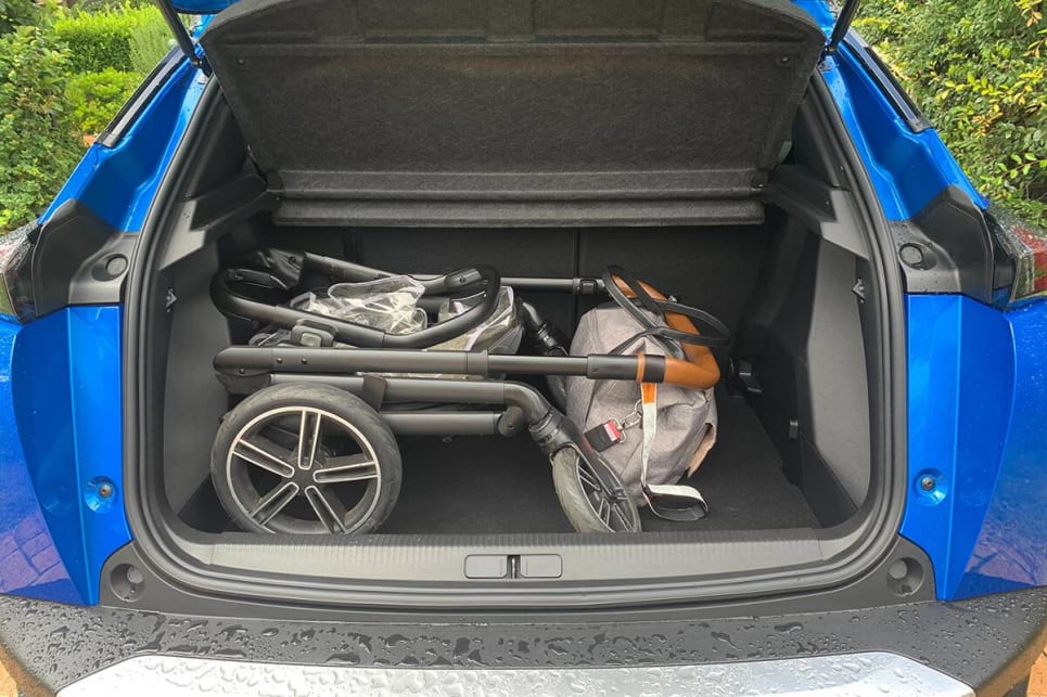You can see here just how much a pram eats into the boot space. (image: Matt Campbell)
