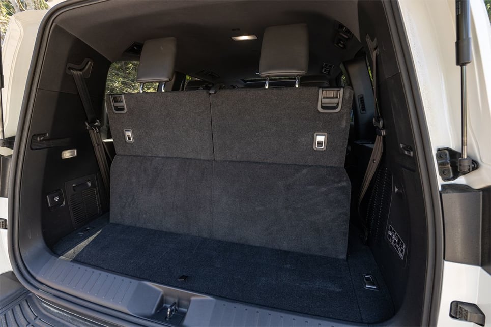 The LandCruiser also suffers the usual cargo space problems with all seats occupied.