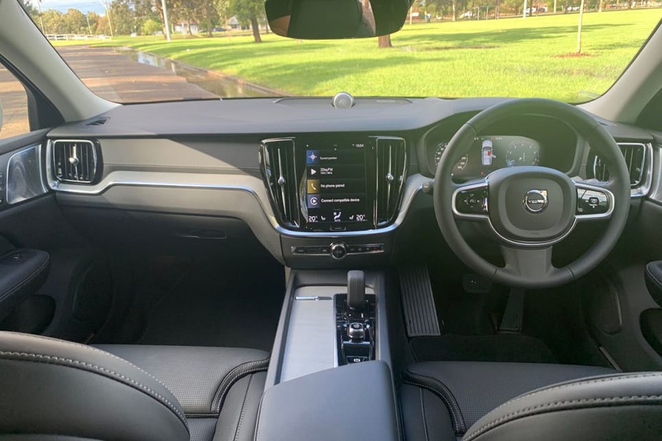 The interior of the V60 Cross Country is Scandinavian chic. 