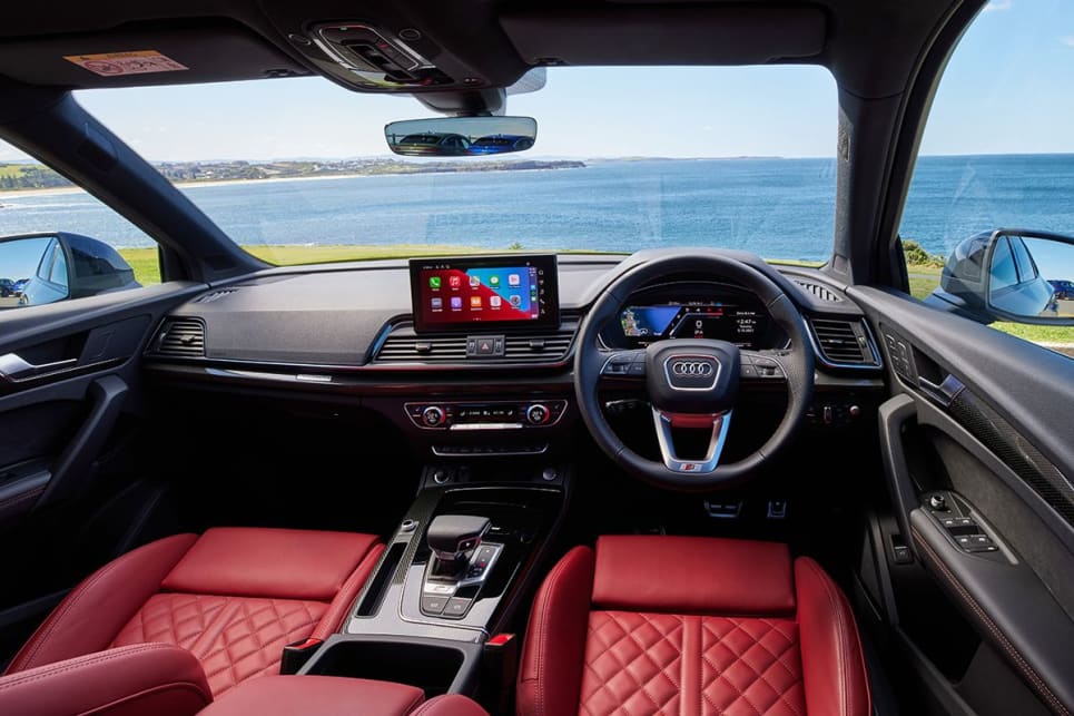 Inside, the SQ5 has a Bang and Olufsen stereo with 19 speakers. (SQ5 Sportback variant pictured)