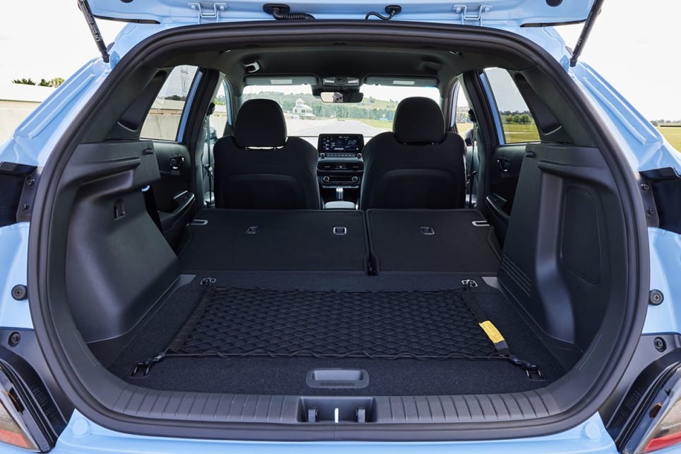 Folding the rear seats flat, increases cargo capacity to 1143 litres.