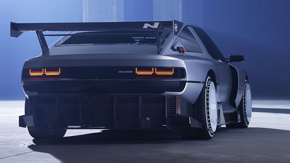 Is it a DeLorean? Is it a retro revival of the Pony? No it's a hydrogen hypercar from Hyundai