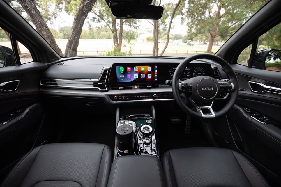 The Sportage has the most impressive display with two 12.3-inch screens. (image credit: Dean McCartney)