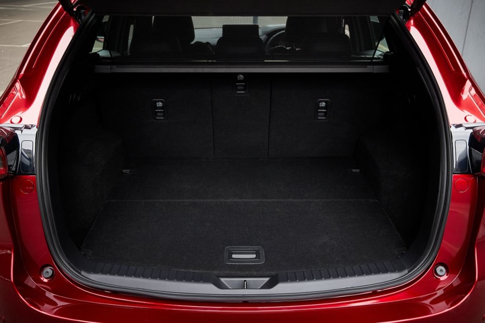 The CX-5 offers 438 litres of cargo capacity.