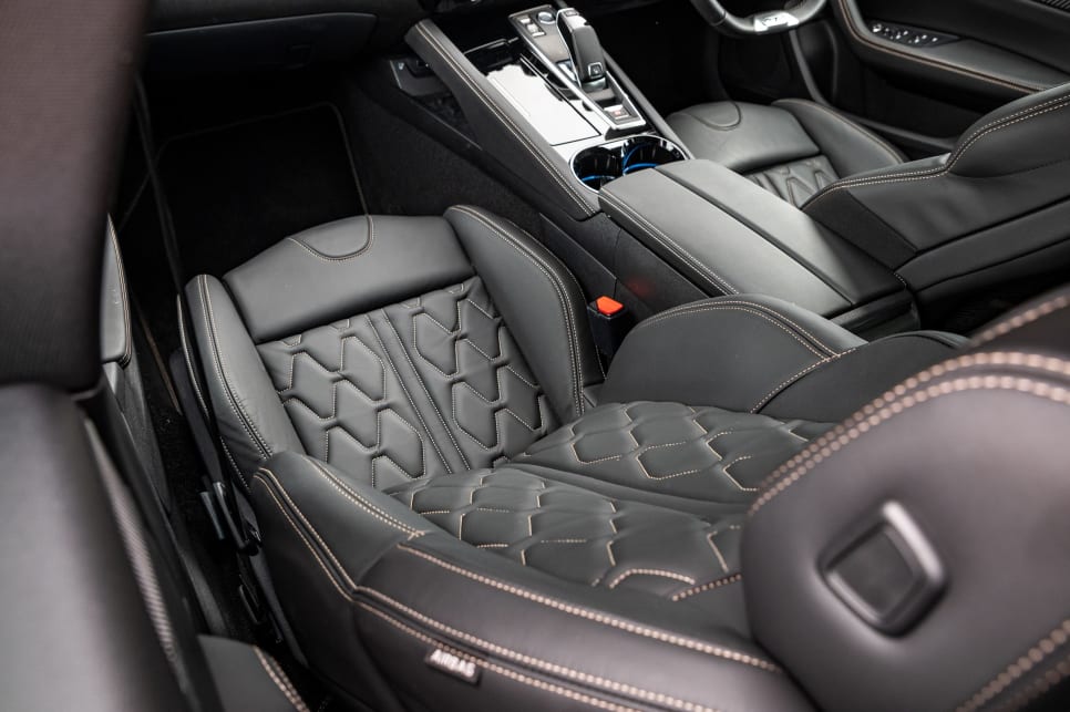 The interior is clad with full synthetic leather interior trim (Image: Tom White).