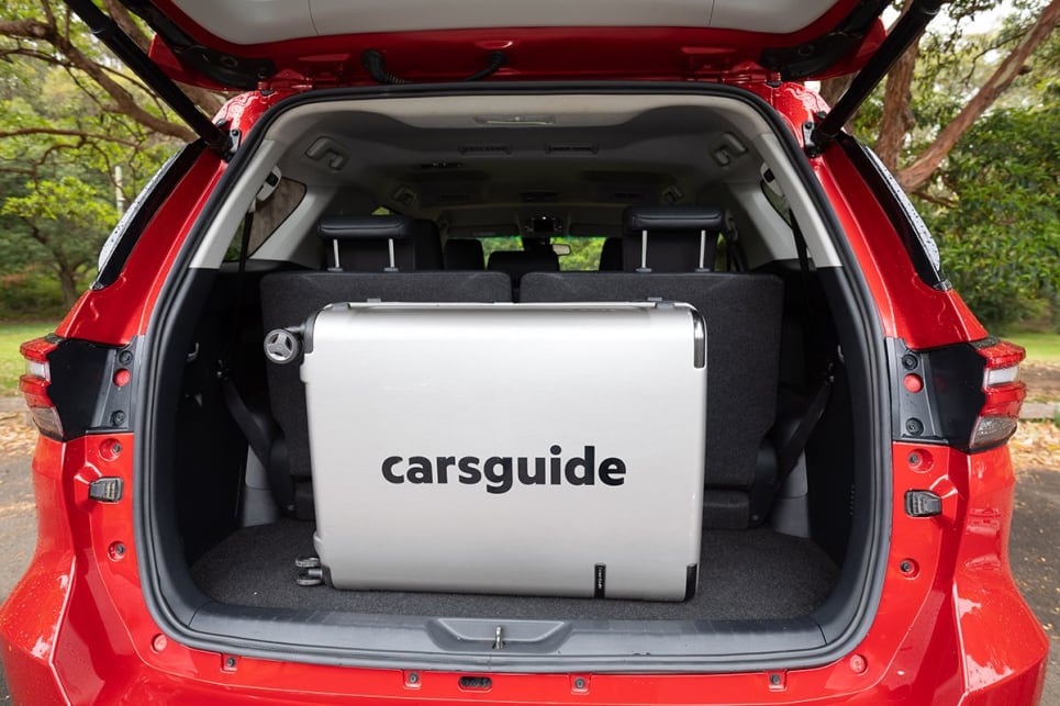 With the third row in place, the boot still fits some luggage. (Image: Dean McCartney)