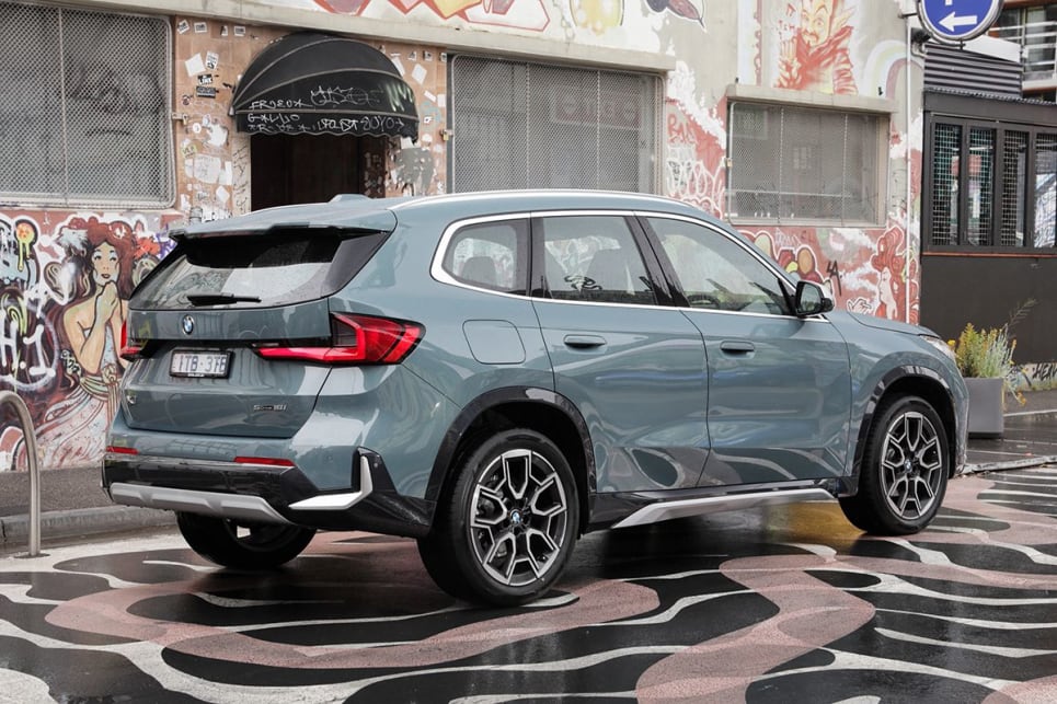 Length comes in at 4500mm (+53mm), width is 1845mm (+24mm), height is 1642mm (+44mm) and the 2692mm wheelbase has grown by 22mm. (2023 BMW X1 sDrive18i variant pictured)