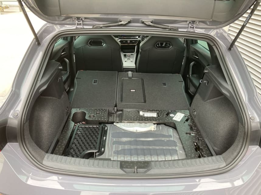 While the boot floor is long and flat, and with a wide opening hatch to help load things in and out of the car, the actual cargo capacity is nearly one-third down on the regular petrol-powered models.