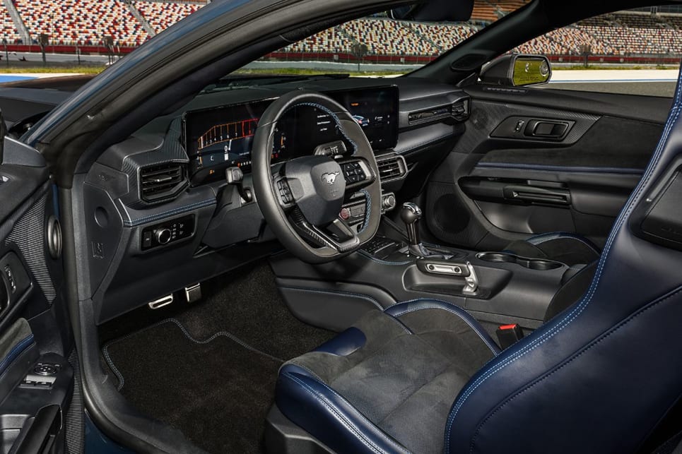 The interior of this latest Mustang sums up where Ford was at with this new-generation model.