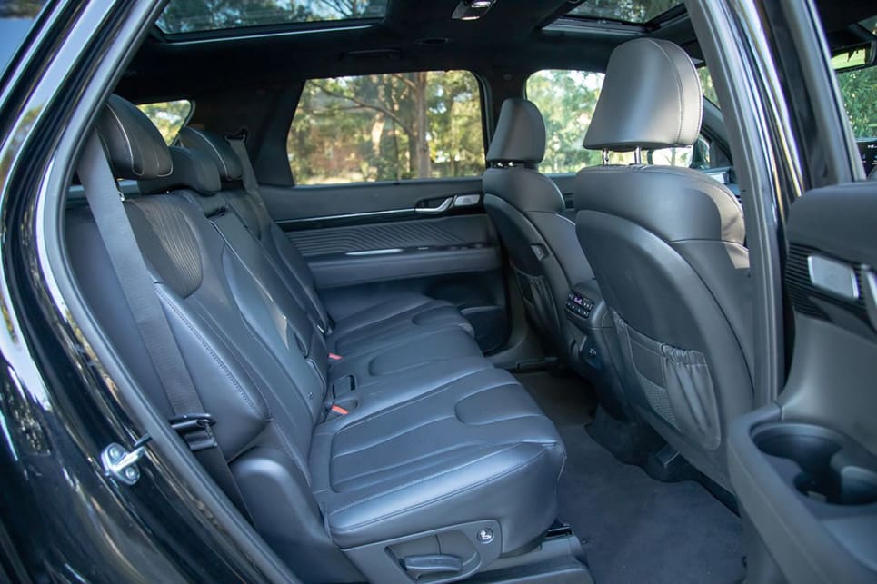 The Palisade has the most comfortable second row seats. (Image: Sam Rawlings)