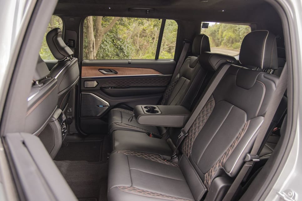 In the second row, passengers have ample leg and headroom. (Image credit: Glen Sullivan)
