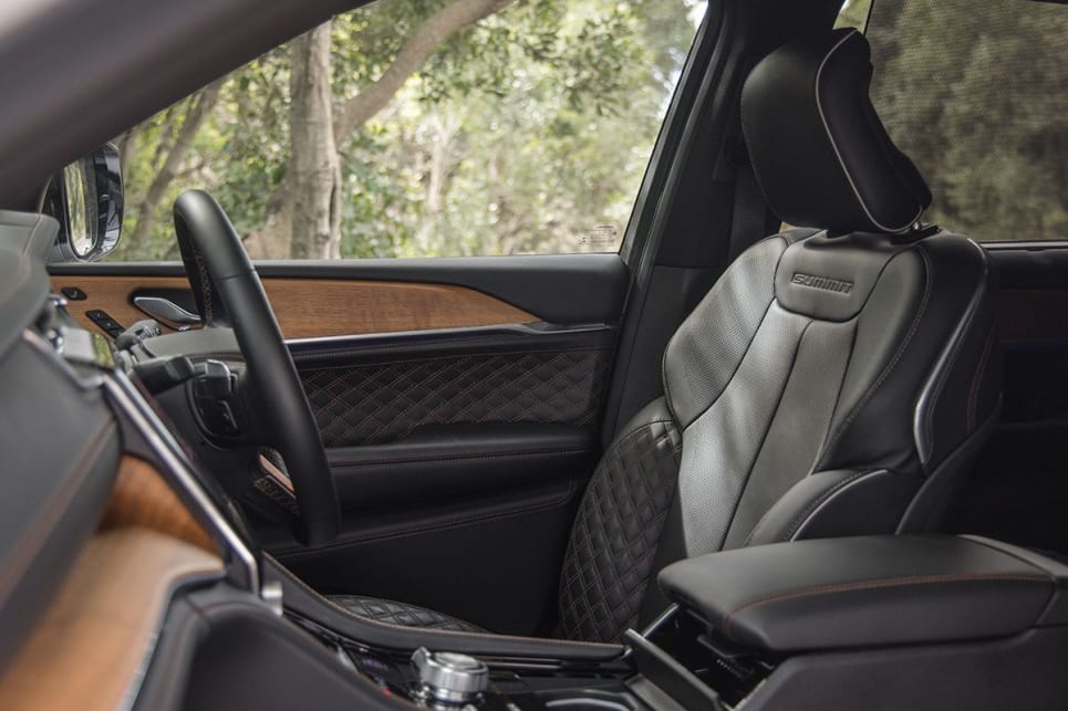 The seats feature Quilted Palermo leather-trimming. (Image credit: Glen Sullivan)
