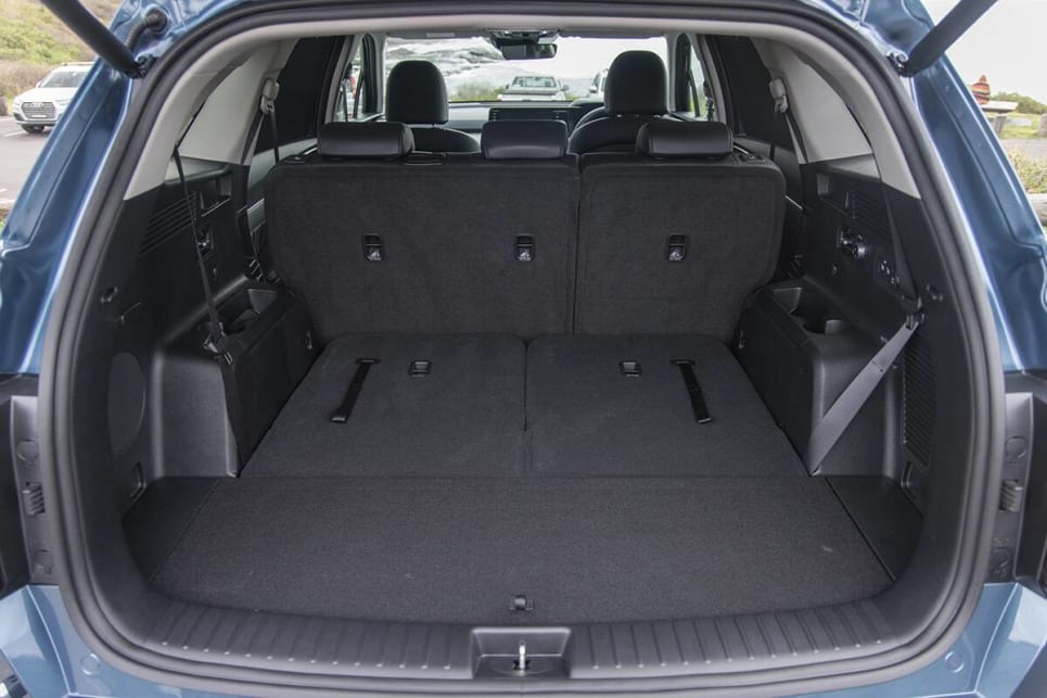 With the third row down, boot space increases to 604 litres. (image: Glen Sullivan)