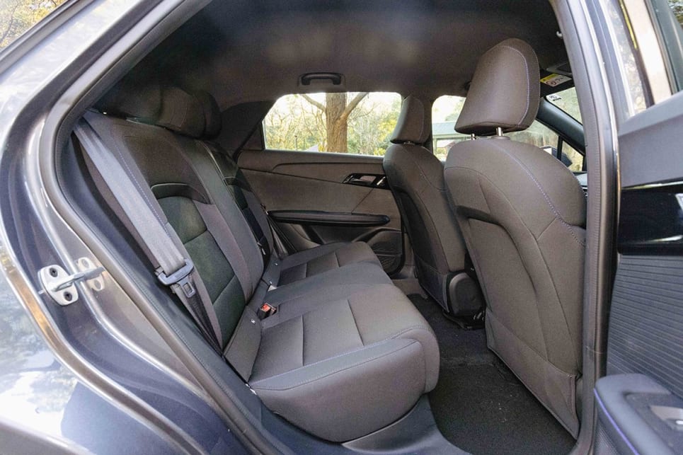 There is ample head and leg room in the back seats of the MG4. (Image: Andrew Chesterton)