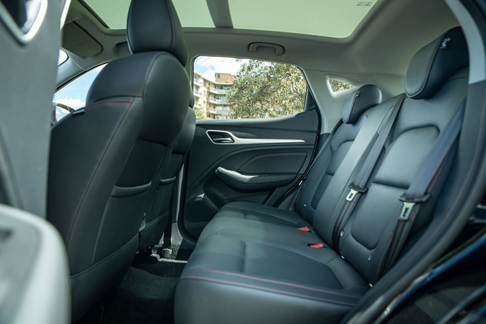 The sunroof helps create a feeling of more space in the back. (Image: Tom White)
