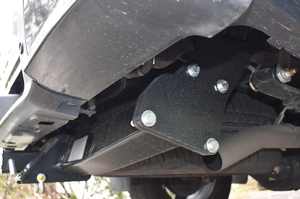 The tow-bar supporting beam is neatly tucked away, which not only looks good but also provides optimal ground clearance in off-road use. (Image: Mark Oastler)