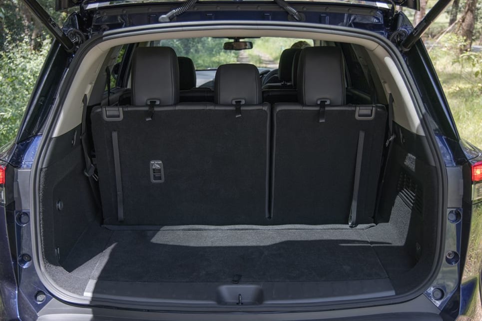 The Pathfinder's boot capacity measures in at 205 litres when all seats are in use. (Image: Glen Sullivan)