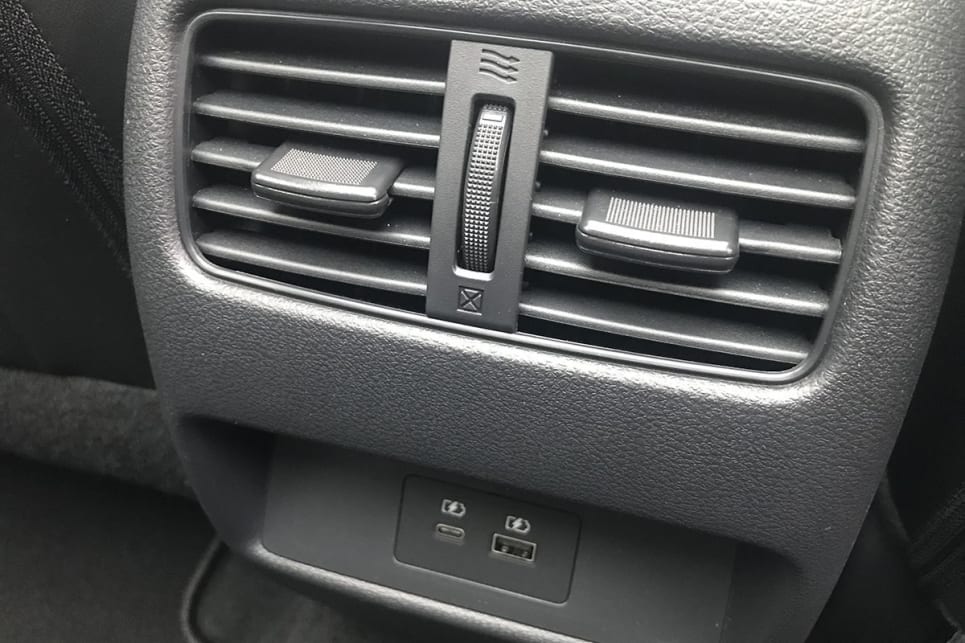 There are adjustable air vents with temperature adjust as part of the tri-zone climate control set-up. (Image: James Cleary)
