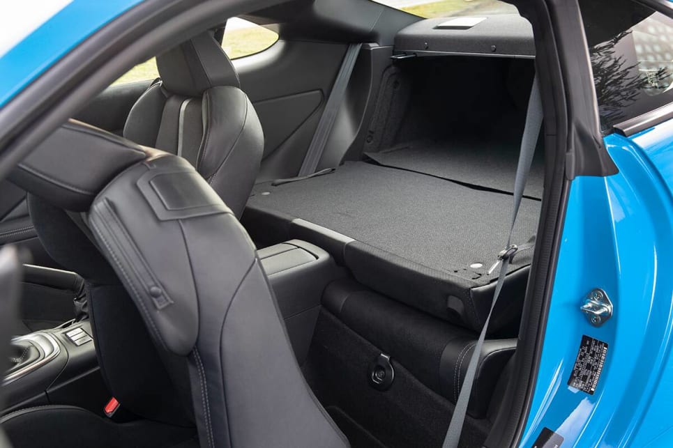 You can fit four wheels and tyres in the boot with the back seat folded down. (GTS pictured)