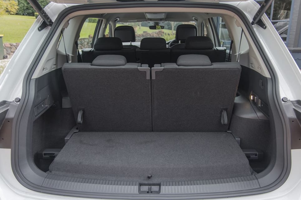 With the third row in place, boot space is rated at 230 litres. (image credit: Glen Sullivan)
