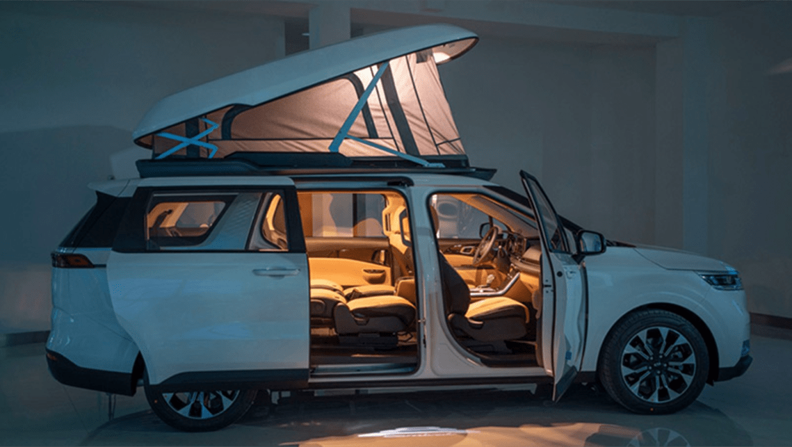It s coming Kia Carnival pop top camper van conversion company