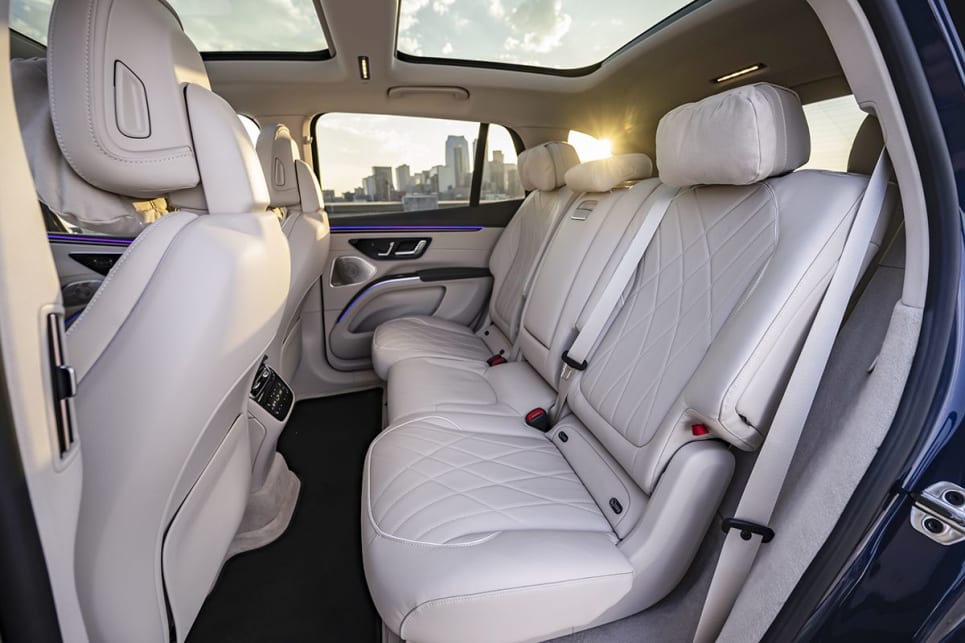 The rear seat width is generous for two. (580 4Matic variant pictured)
