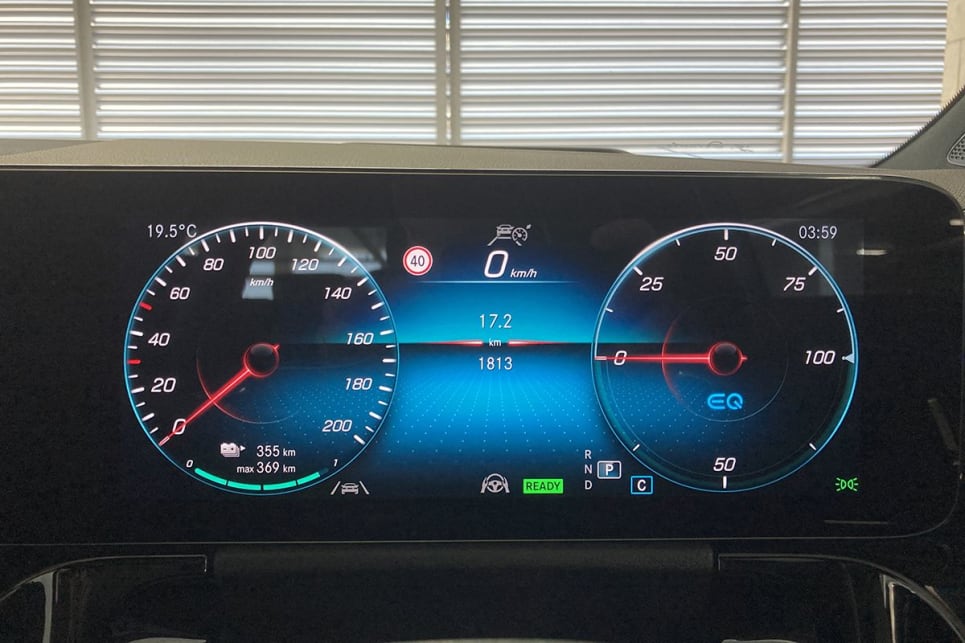 The EQA features a 10.25-inch digital instrument cluster. (image credit: Byron Mathioudakis)