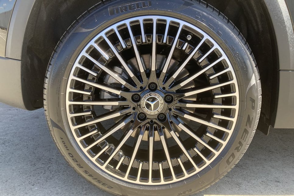The 350 wears 20-inch AMG alloy wheels. (image credit: Byron Mathioudakis)