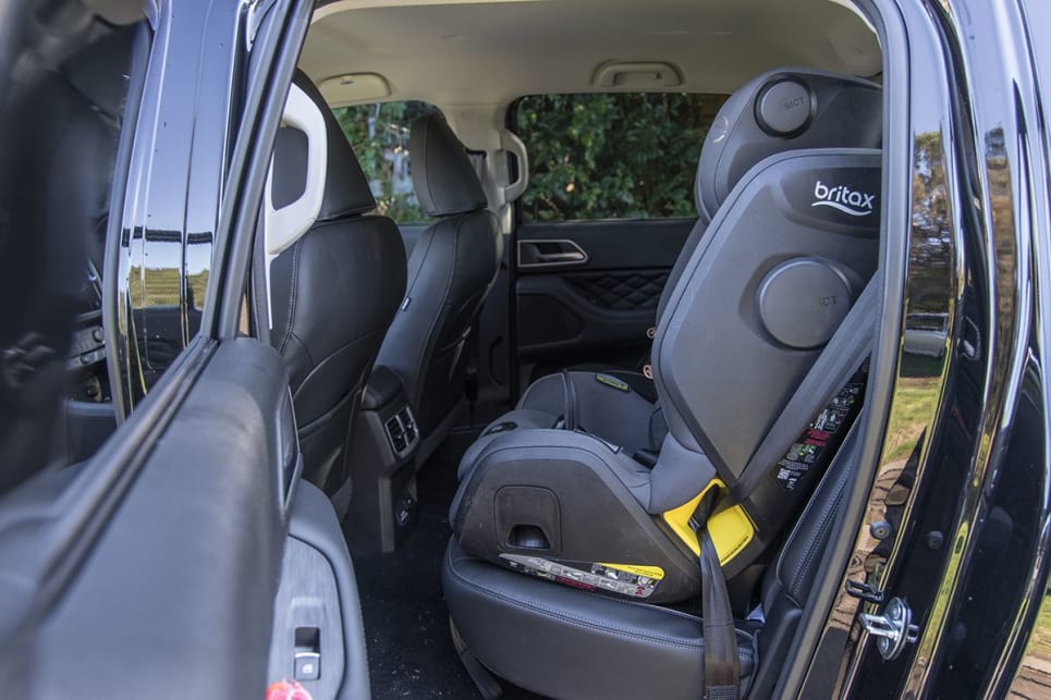 The Vanta can only accomodate two child seats because of the two top-tethers. (Image: Glen Sullivan)