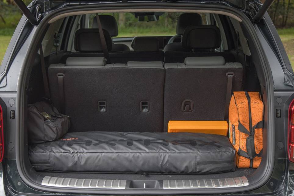With all three rows in use, there is a claimed 311 litres of cargo space in the boot area. (Image: Glen Sullivan)