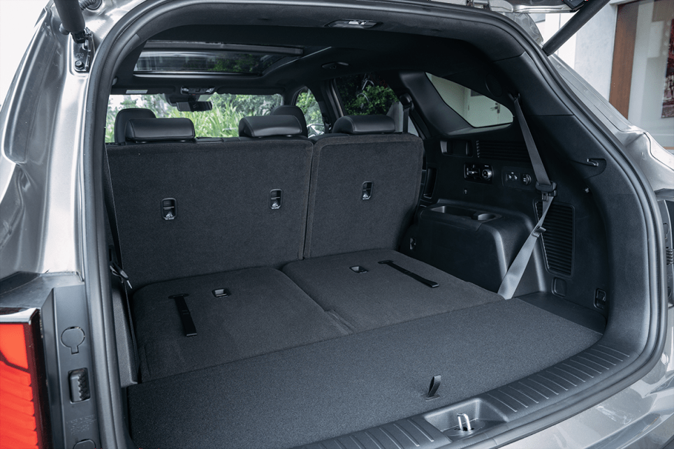 The Sorento has 608L of boot capacity with the third row stowed. (GT-Line variant pictured)