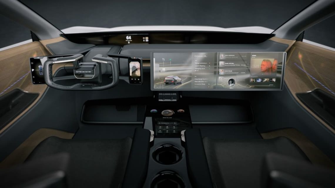 Two touchscreen pads in the ZL, for example, flank the steering wheel.