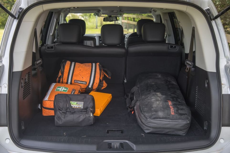 With the third row stowed away, there’s a claimed 1413L of cargo space. (Image: Glen Sullivan)