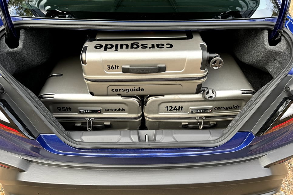 WRX RS boot space pictured (Image: James Cleary)