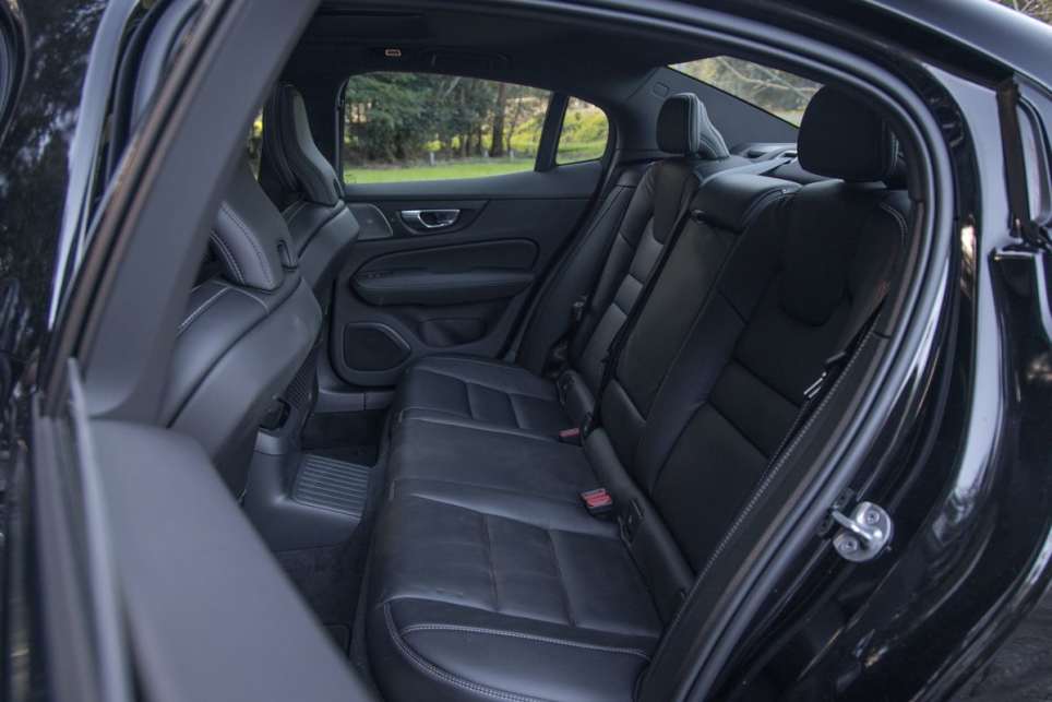 Volvo S60 Black Edition rear seats pictured (Image: Glen Sullivan)