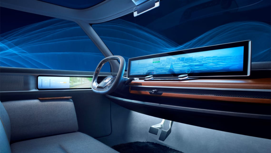 The concept's "wrap-around panoramic dashboard screen" will hopefully make it through to production.