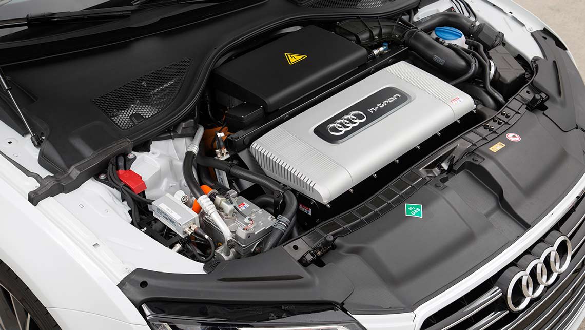 Underneath the bonnet of  Audi's hydrogen powered A7 Sportback.