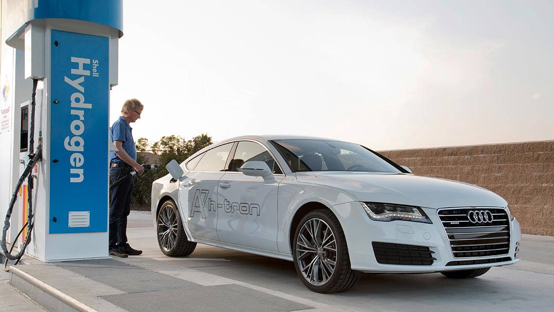 Audi’s hydrogen fuel cell A7 Sportback.
