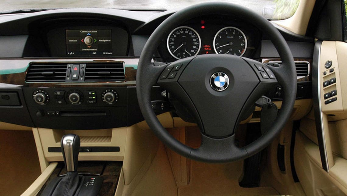 2005 BMW 5 series interior.