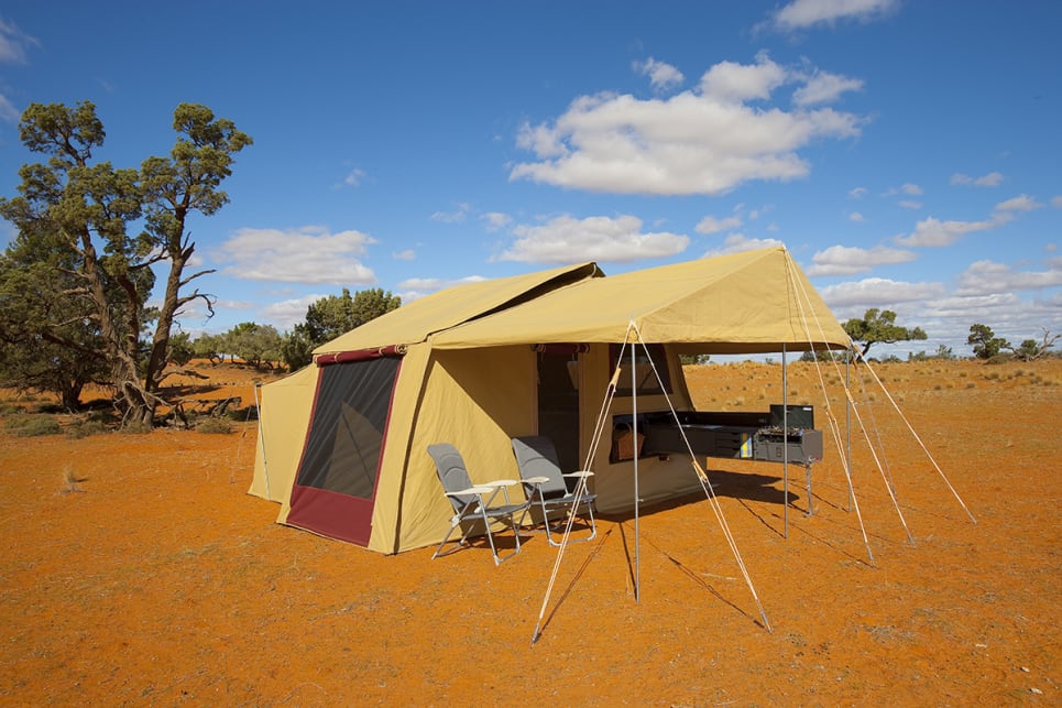 One of Australia's leading canvas workers, Southern Cross Campers have long made some of Australia's most durable and easy to use tents. Image by Southern Cross Canvas.