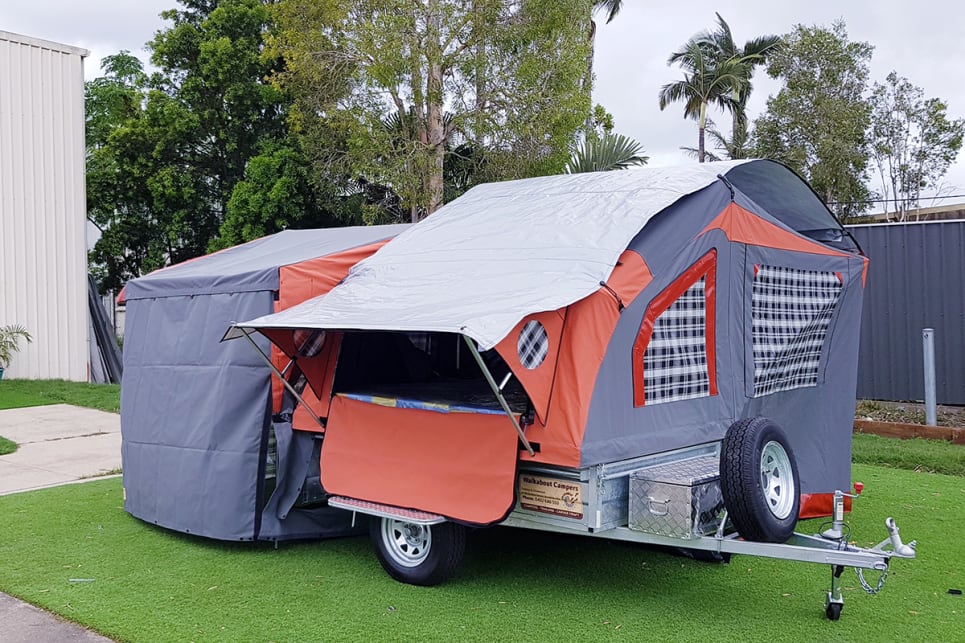 Craig Gall likes to keep his operation small and personalised, so every camper trailer tent built is personally hand-crafted. Image by Walkabout Campers.