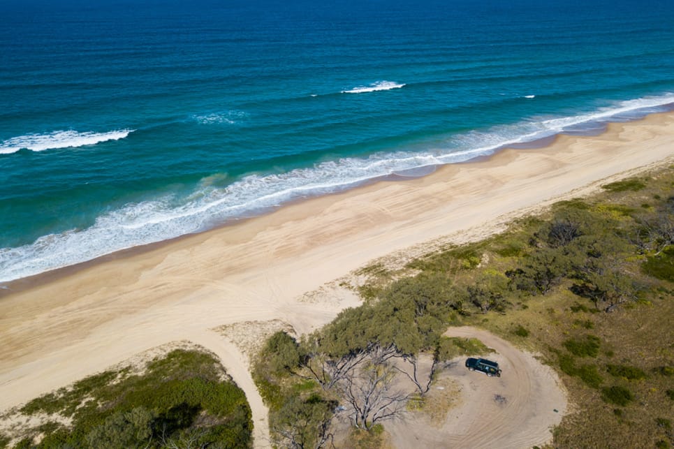 Nearly all of the beaches in NSW Mid-North Coast can be driven on between towns, creating a very long off-road route for the more adventurous. (image credit: Brendan Batty)