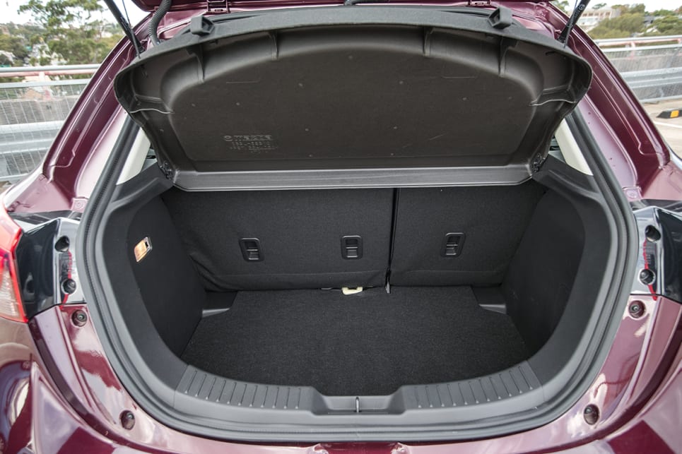 The Mazda was the only car that couldn’t fit all three cases - only the two biggest.