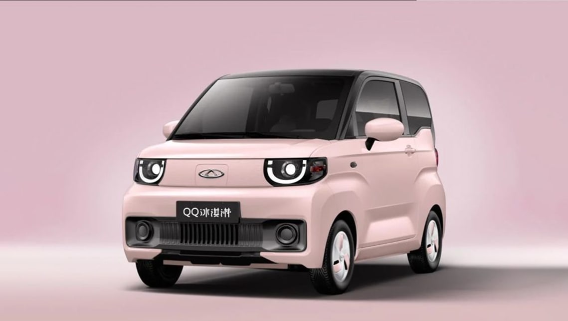 The Chery QQ Ice Cream is a three-door electric city car.