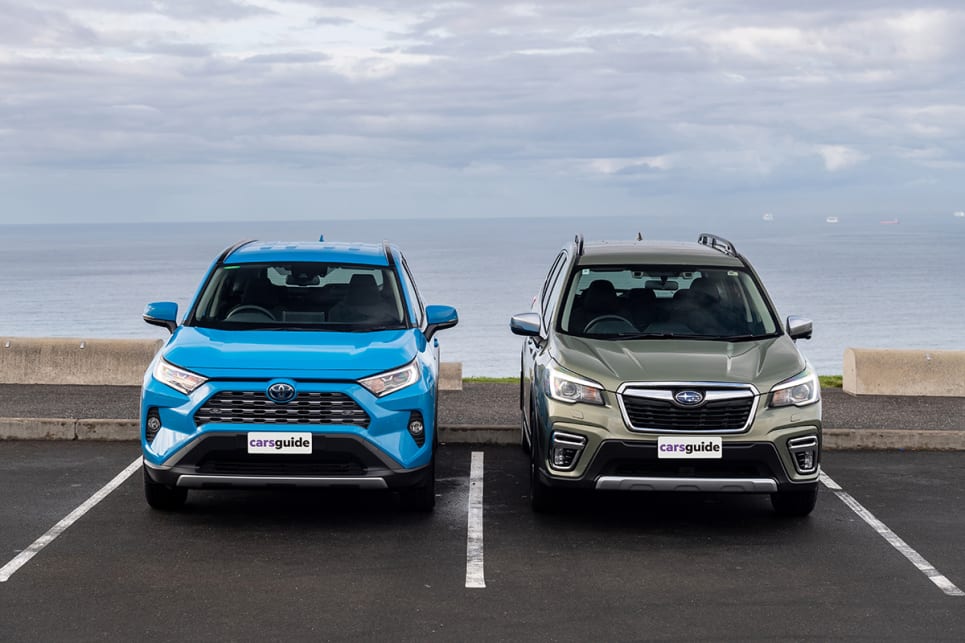 Toyota RAV4 Hybrid vs Subaru Forester Hybrid Comparison Review  CarsGuide