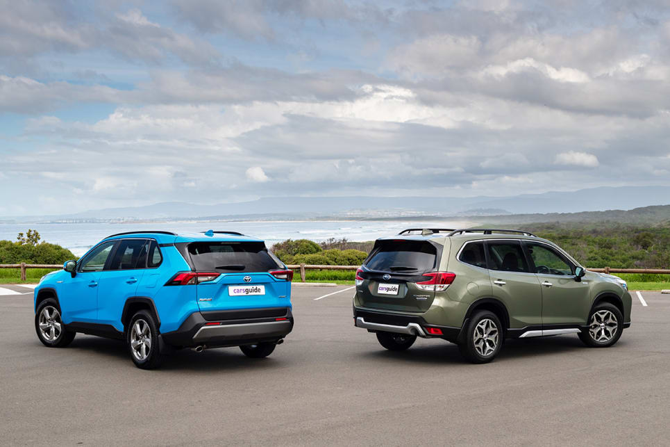 Toyota RAV4 Hybrid vs Subaru Forester Hybrid Comparison Review  CarsGuide