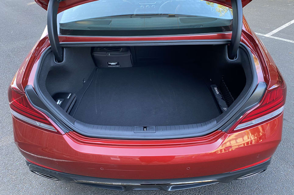The boot isn’t spacious, either, with just 330L of cargo capacity on offer. (image: Justin Hilliard)