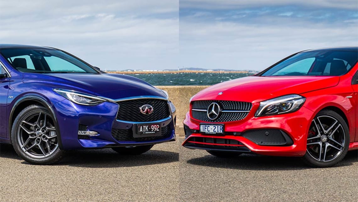 Infiniti Q30 Vs Mercedes Benz 50 Review Carsguide