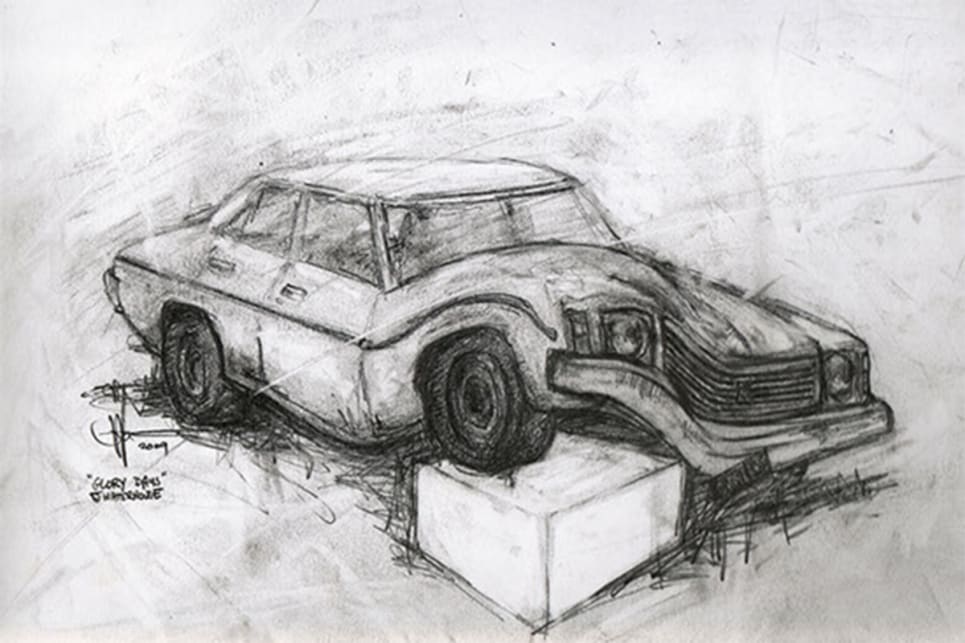 The drawing of the art piece. (image credit: Survivor Car Australia)